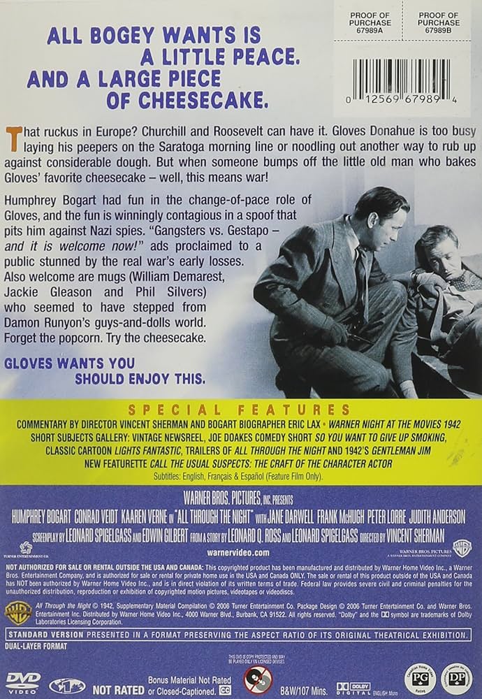 その他 All Through the Night [DVD] All Through the Night ~ DVD ~ Humphrey Bogart (1942